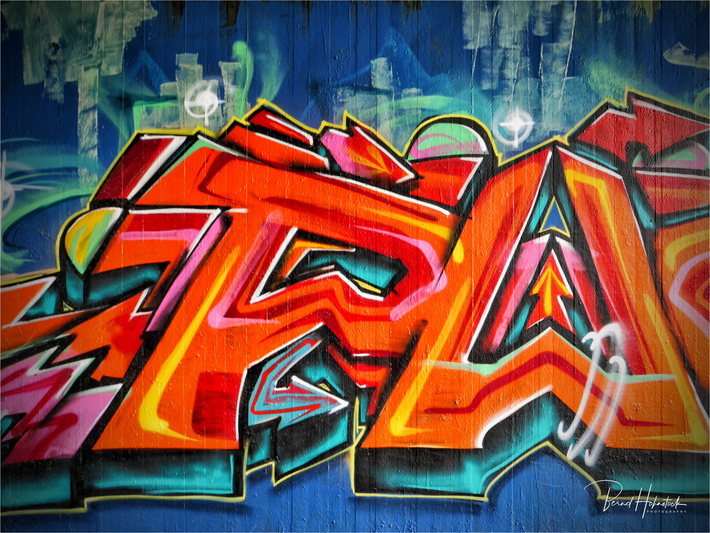  Graffito einer Kleinstadt