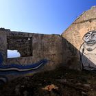 Grafitti auf einer Ruine auf dem Gibraltar Felsen