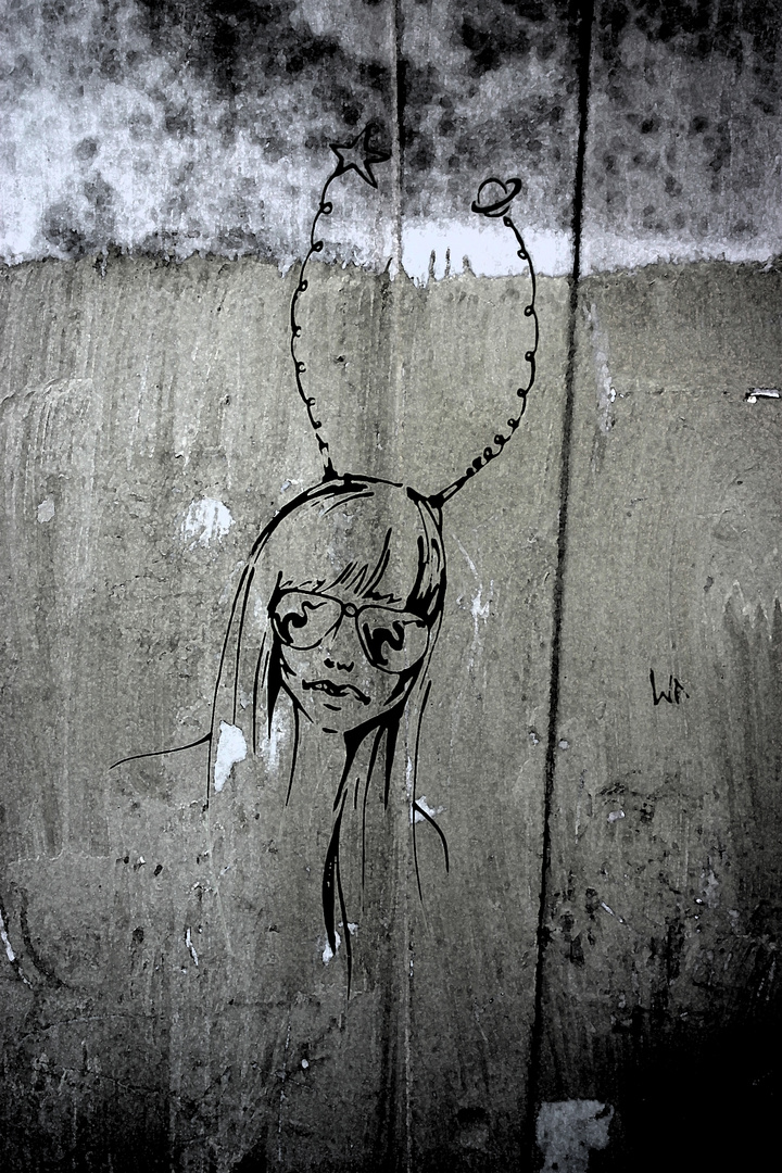 Grafitti Girl On Wall