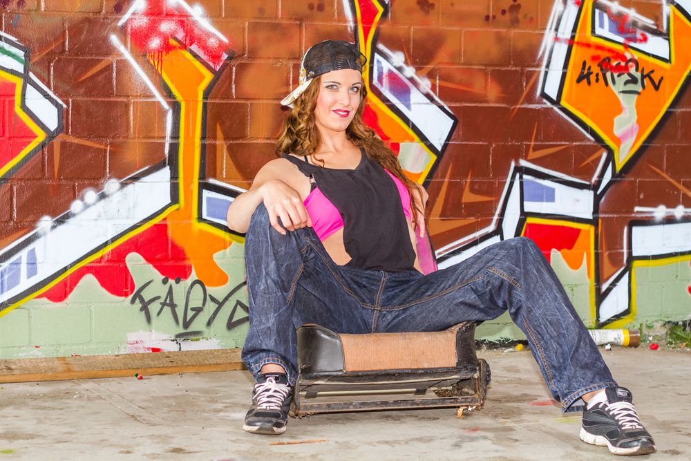 Grafitti-Shooting mit Vivien