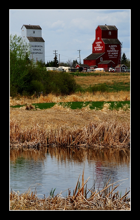 Grain elevators in St. Albert, Alberta