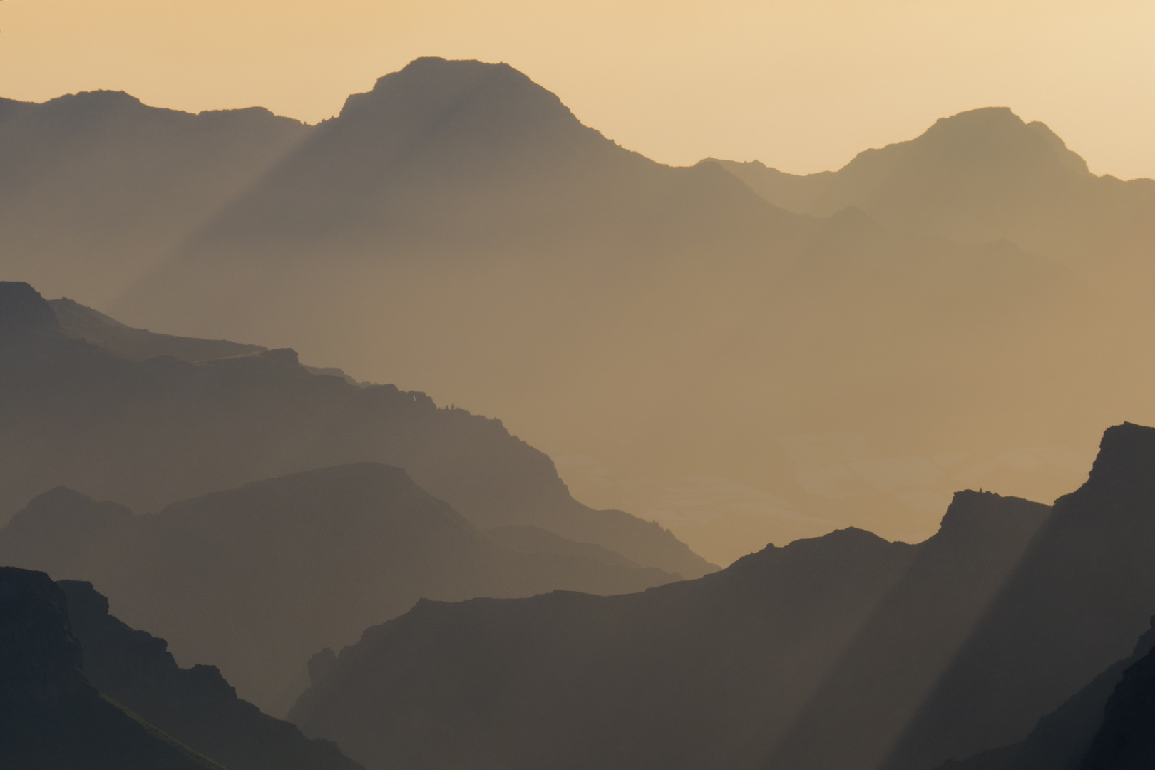 Gran Canaria , Abendstimmung in den Bergen 