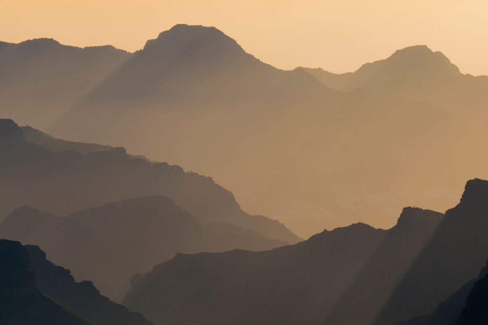 Gran Canaria , Abendstimmung in den Bergen 