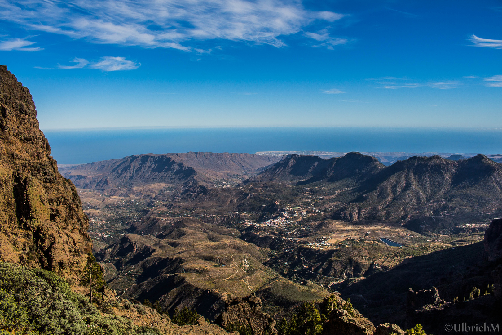 Gran Canaria - San Bartolome, dahinter die Dünen von Maspalomas