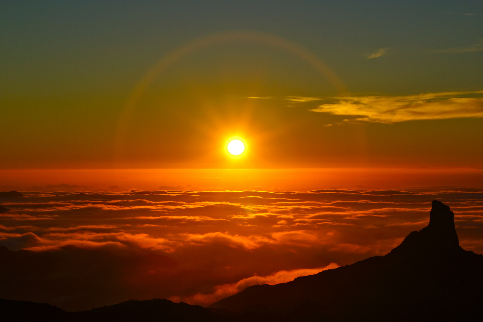 Gran Canaria - Sonnenuntergang über Tejeda