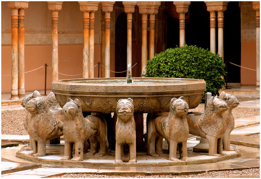 Granada. Fuente de los Leones in The Alhambra