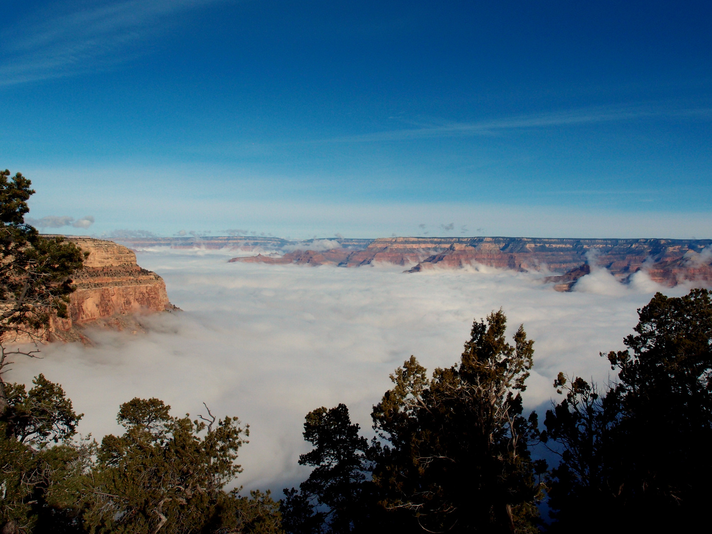 Grand Canyon in Watte gepackt