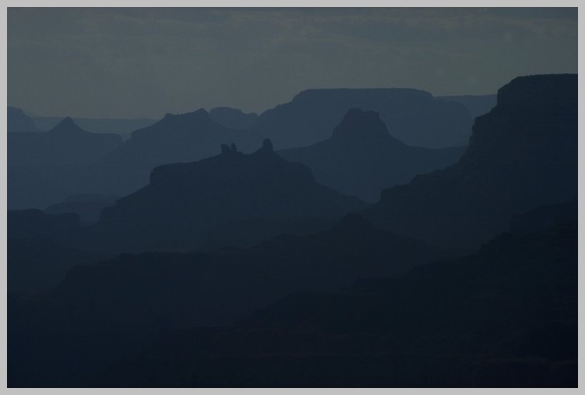 Grand Canyon kurz nach Sonnenuntergang