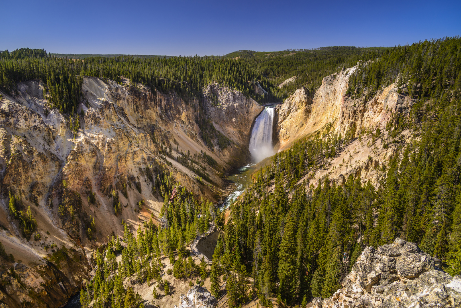 Grand Canyon of the Yellowstone, Lower Falls, Wyoming, USA