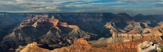 Grand Canyon Panorama am späten Abend