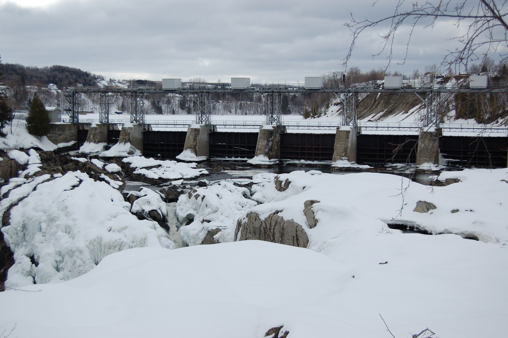 Grand Falls, New Brunswick, Kanada im Winter