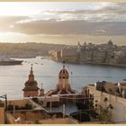 Grand harbour Valletta in the morning