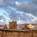 Grand Harbour Wall, last sunlight