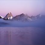 Grand Jorasses vor Sonnenaufgang