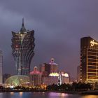 Grand Lisboa Macau im Dunst der blauen Stunde