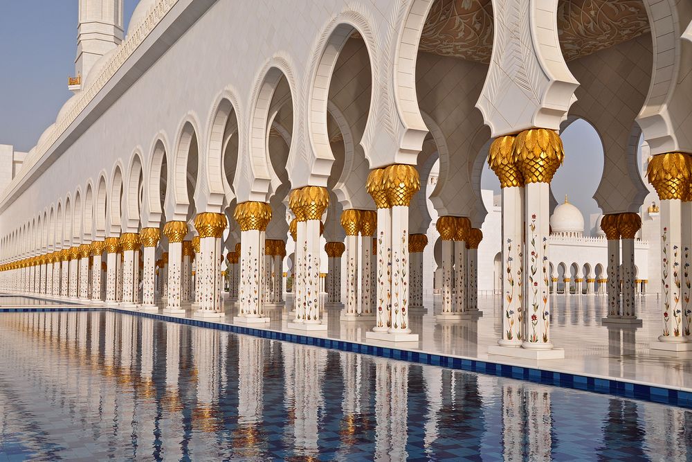 Grand Mosque in White and Blue