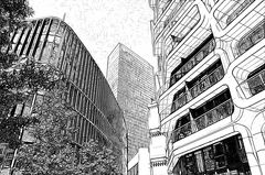 Grand Tower' und links das 'Skyline Plaza' Kaufhaus
