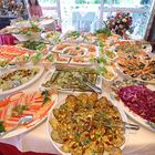 Grandbuffet cold sallad dishes in Villa Antonio