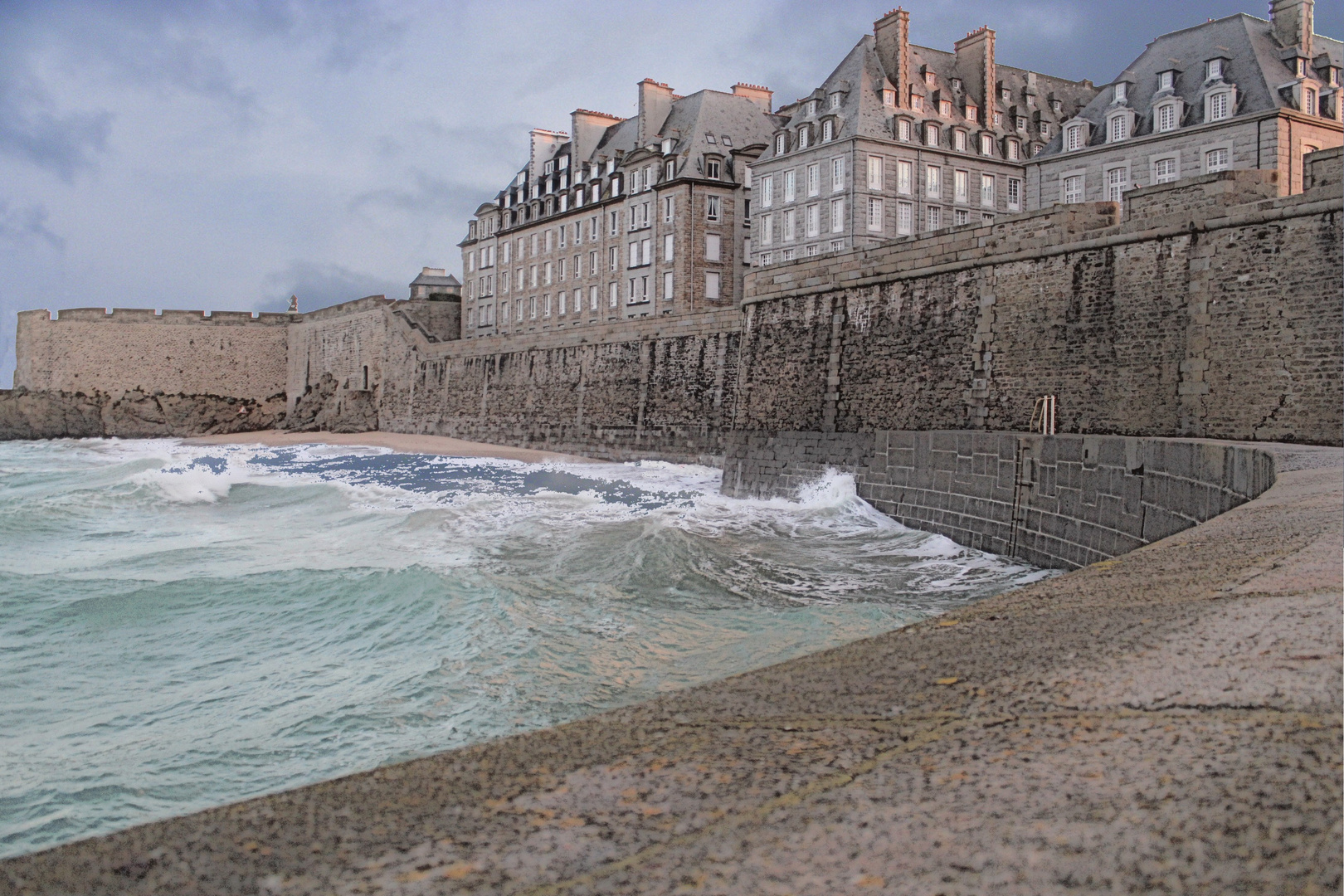 Grande marèe a Saint-Malo