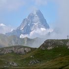 Grandes Jorasses mit Mont Blanc