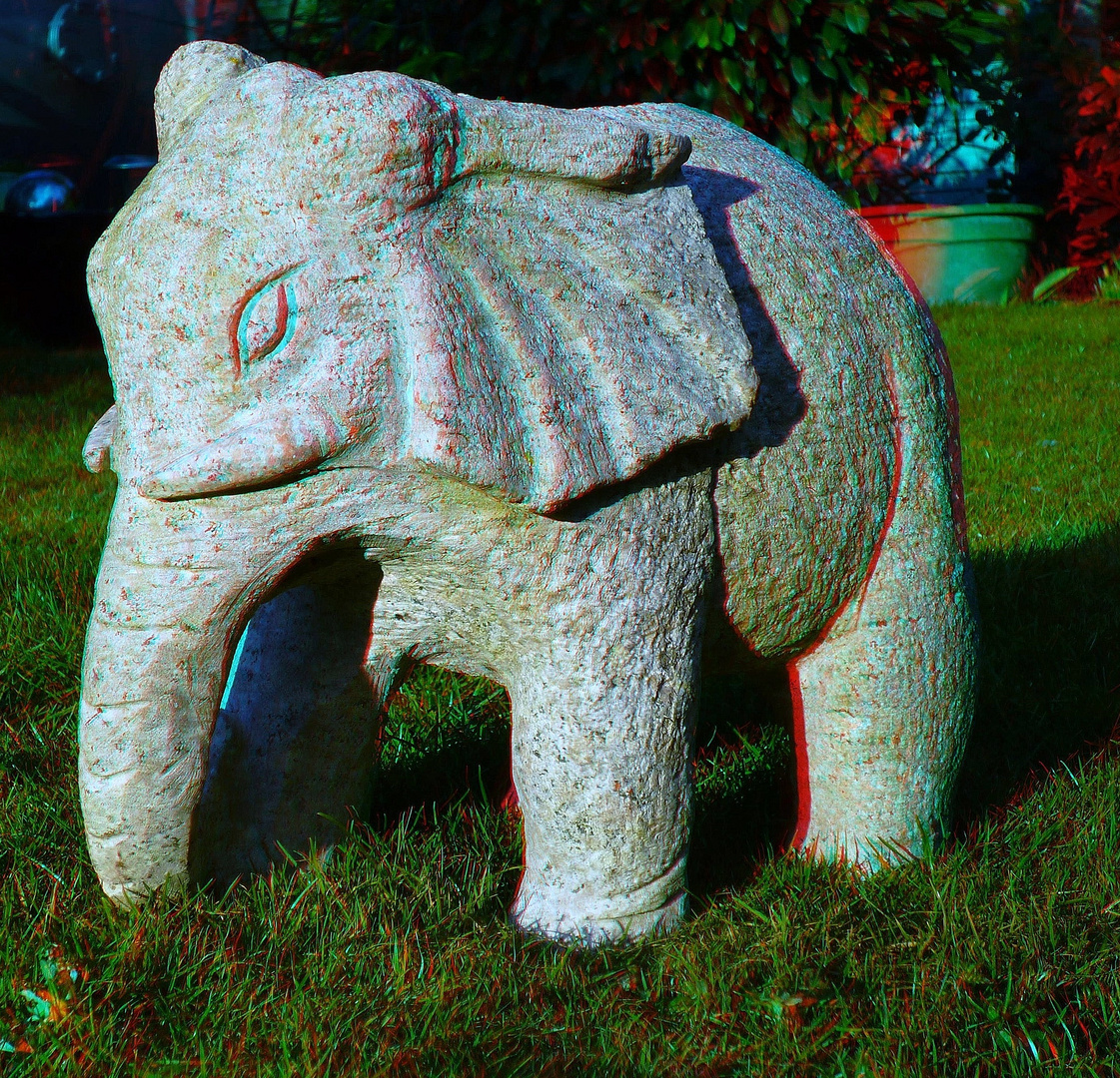 Granitelefant in 3D