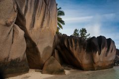 Granitfelsen an der Anse Source D´Argent, Seychellen, La Digue