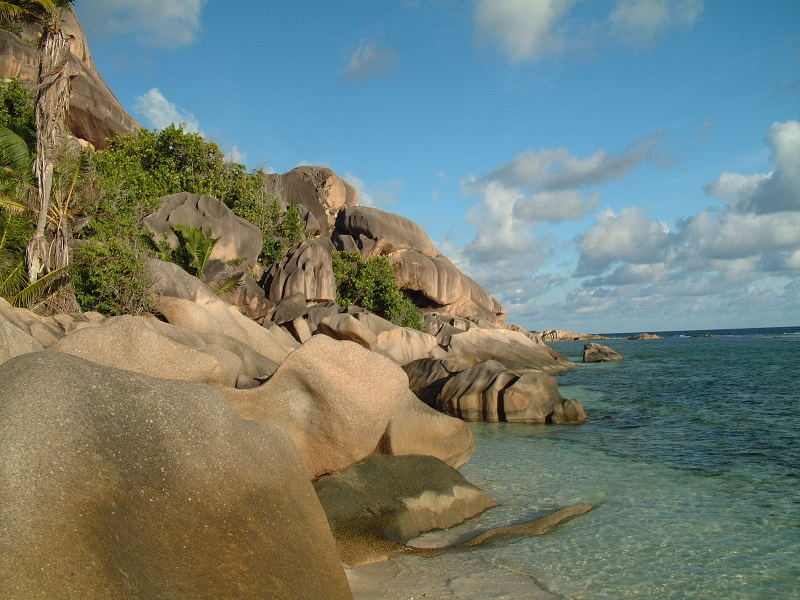 Granitküste auf La Digue