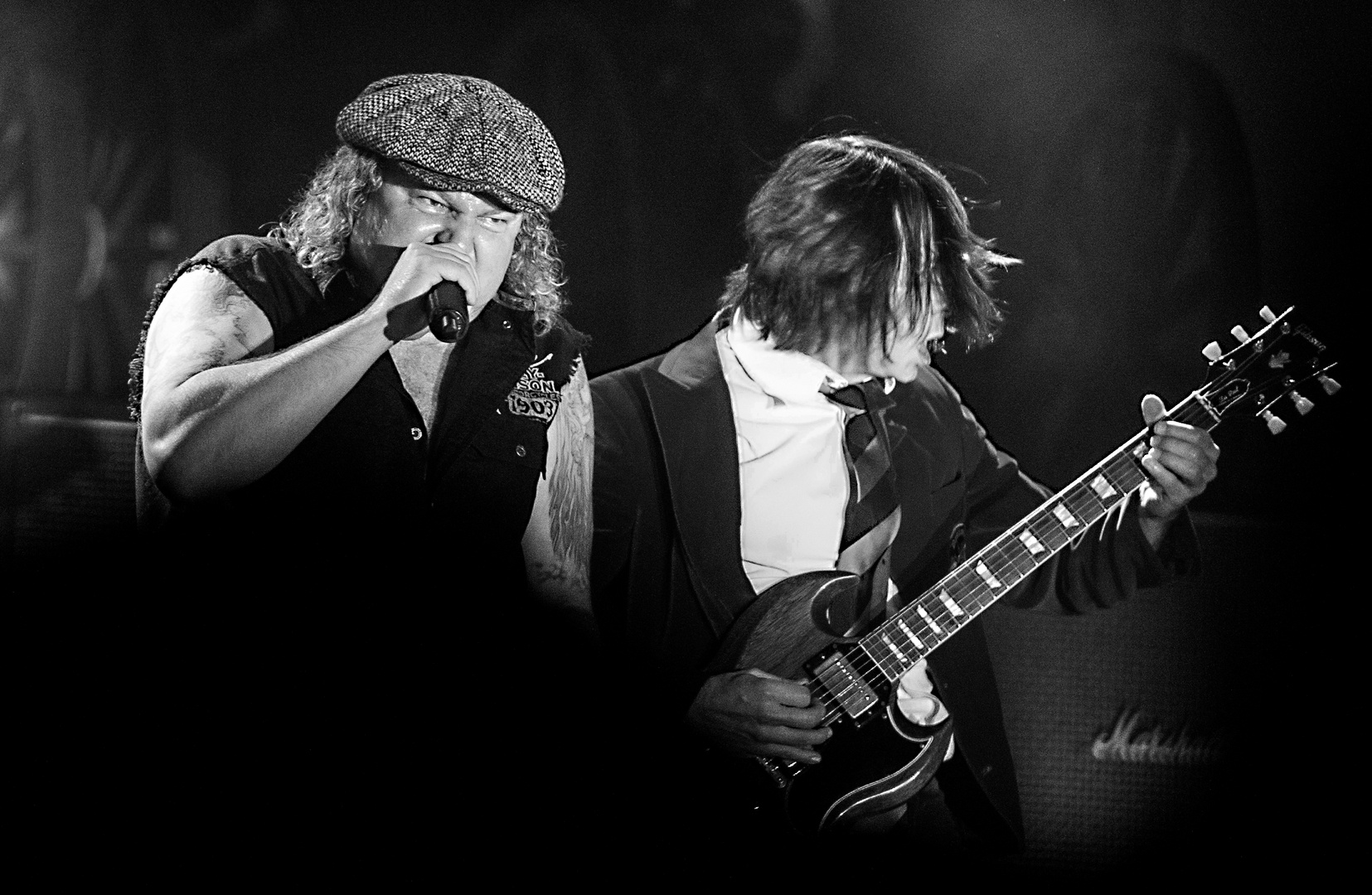 Grant Forster and Eugen Torscher alias Brian Johnson and Angus Young