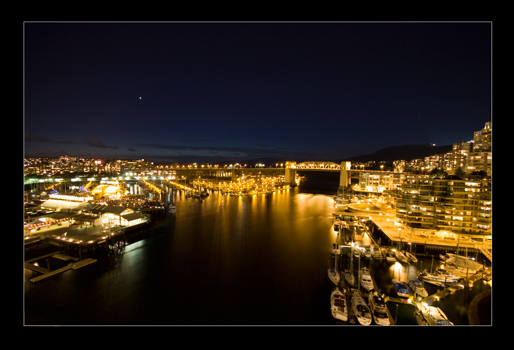 Granville Island at night