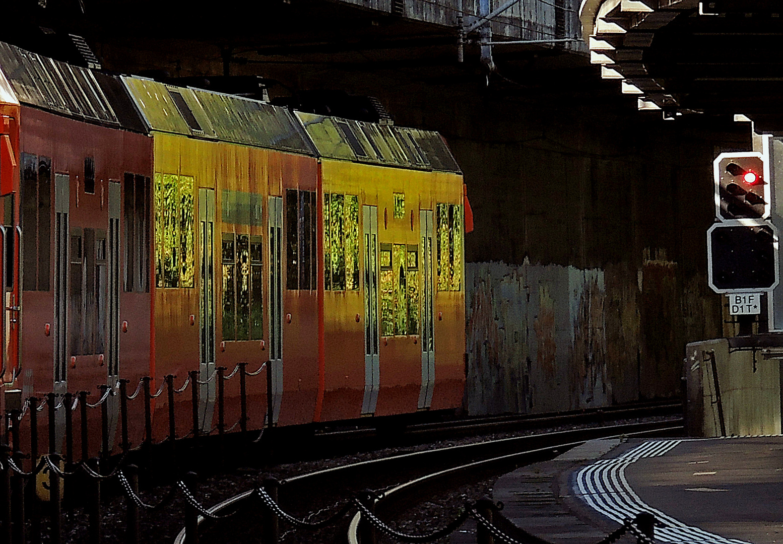 Graphische Spielerei an der S Bahn