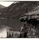 Grasgedecktes Haus in Norwegen