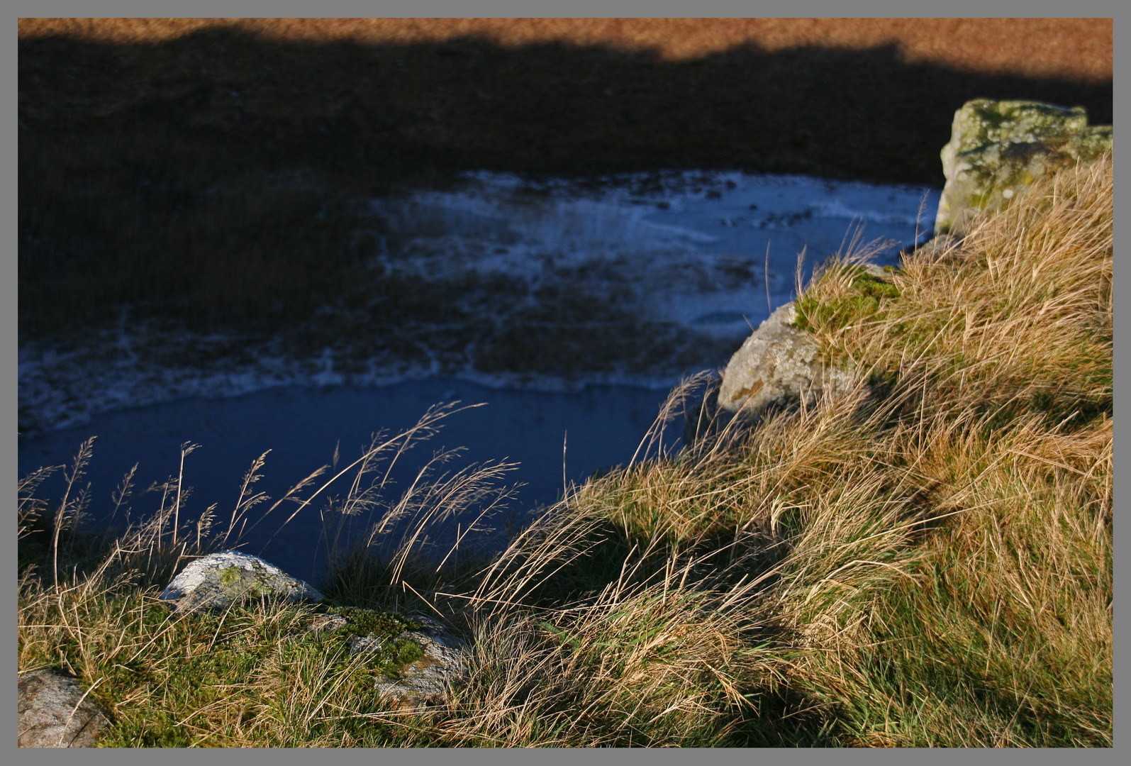 grass above crag lough