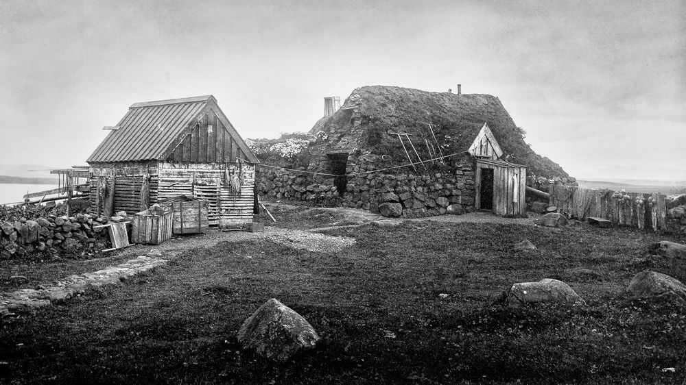 Grassodenhaus - altes Foto