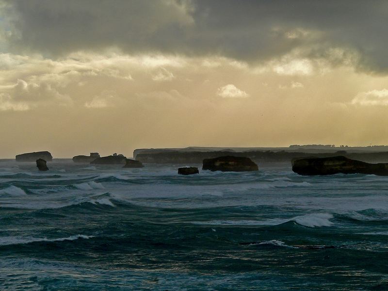 Grat Ocean Road bei Sturm