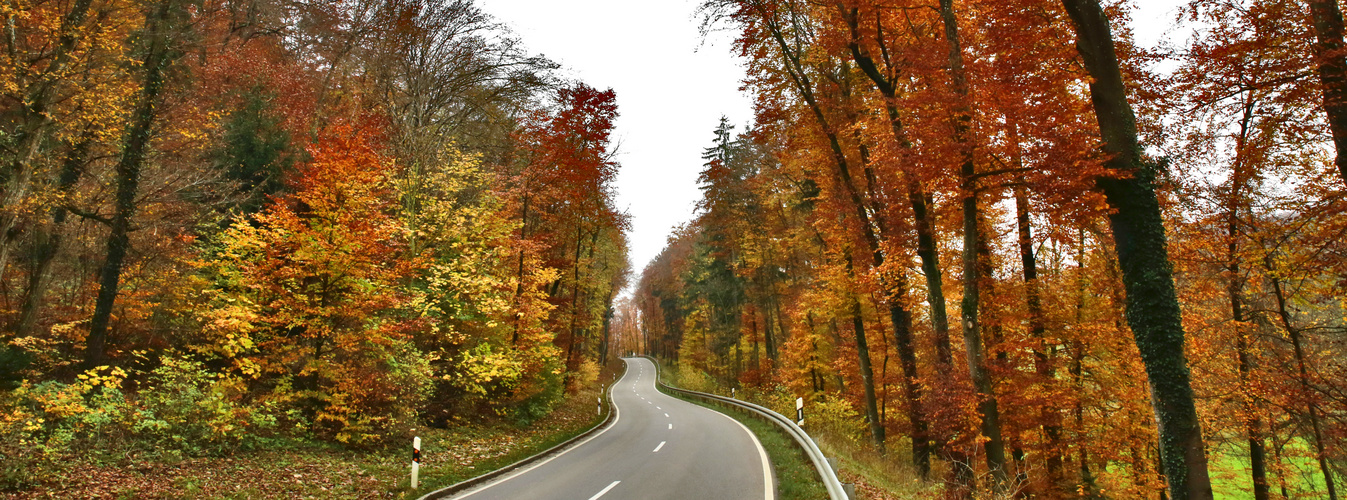 Graues Band zwischen leuchtenden Farben