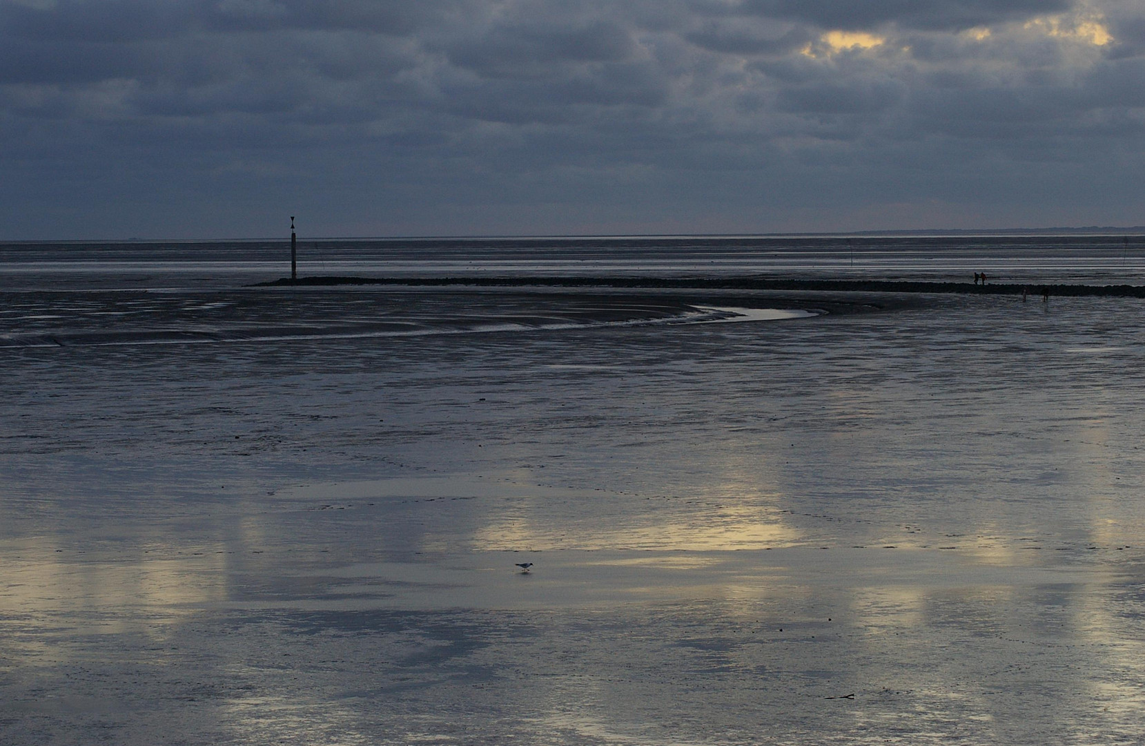 Grau......um 22:30 das " Ostfriesische Wattenmeer "........aber