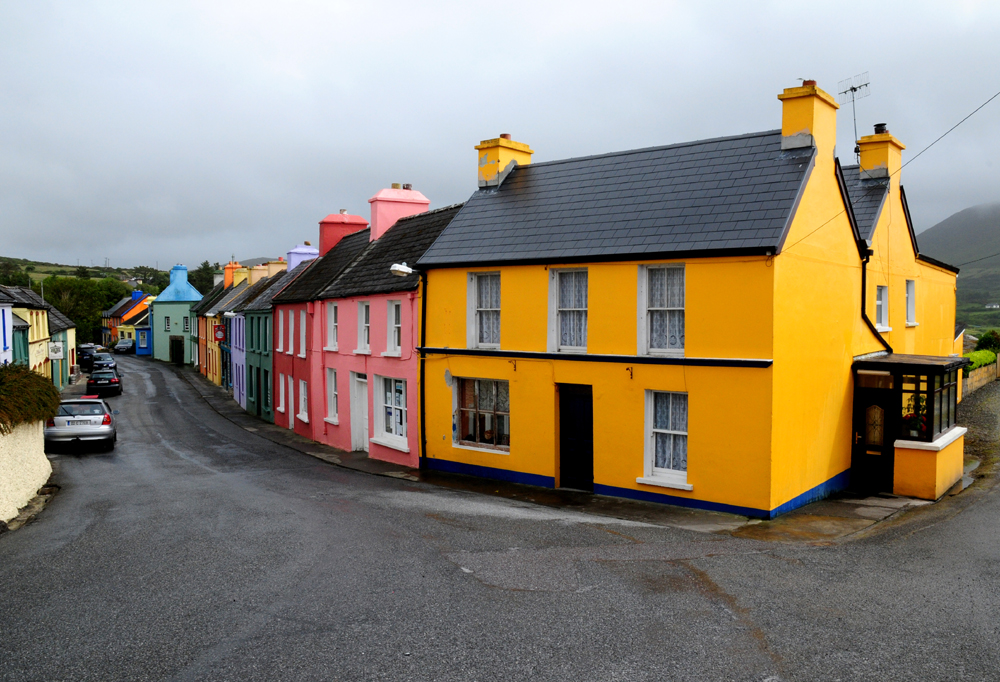 Gray Sky but Colourful Houses