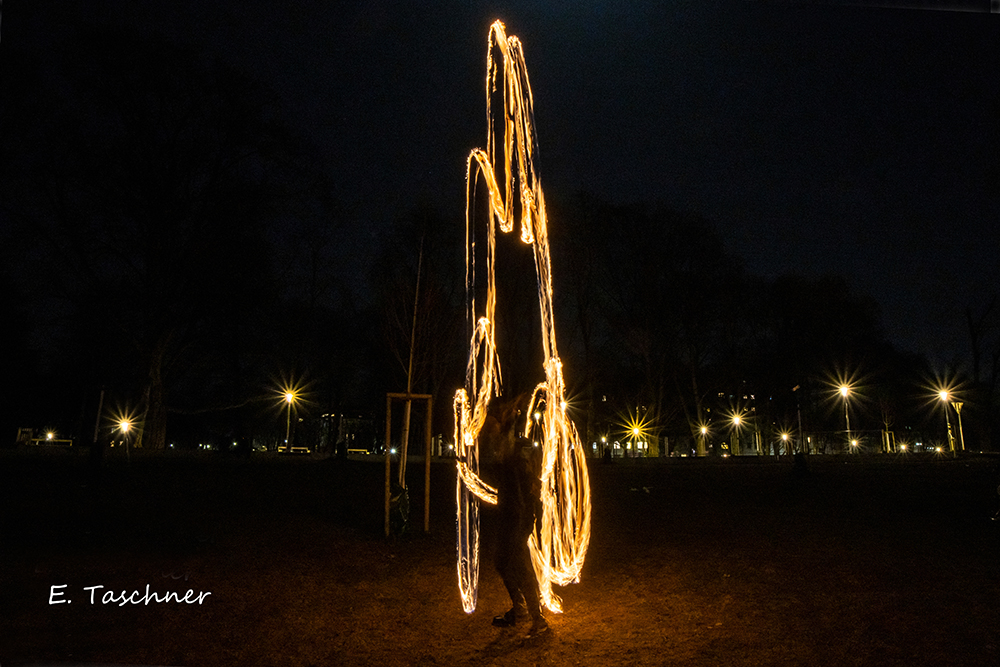 Graz, Augarten, Lightpainting (2)