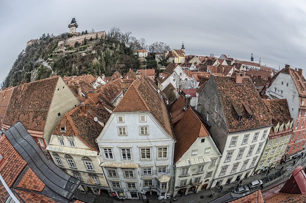 Graz - Blick auf den Schlossberg