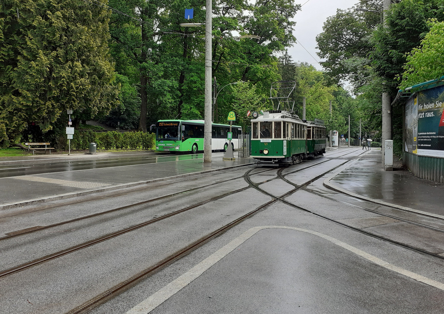 Graz Hilmteich Tw 121 mit  BW 60