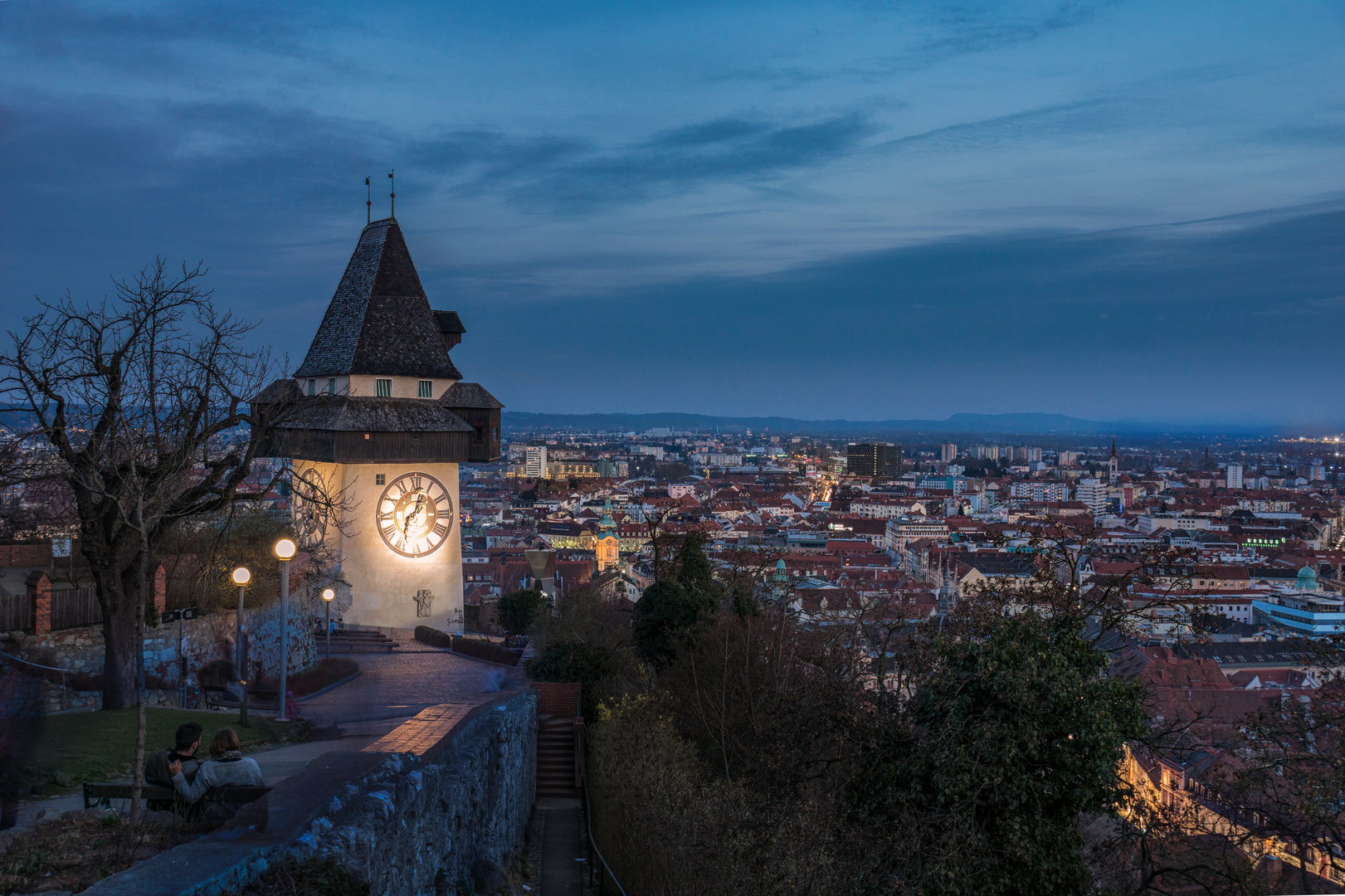 Graz nach Sonnenuntergang