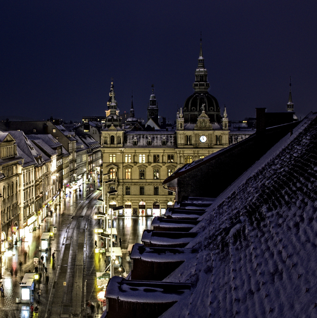 Graz Rathaus im Winter HDR2