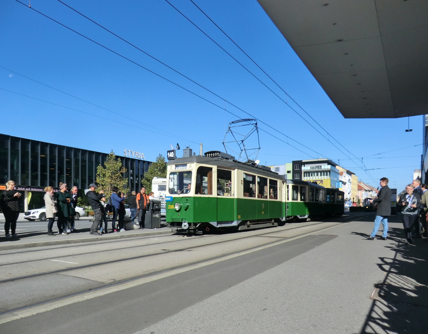 Graz Tramway Parade Dreiwagen zug