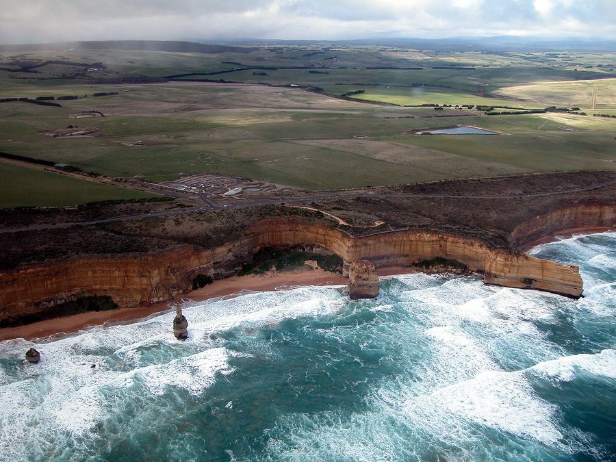 Great Ocean Road vom Heli imMai 2004