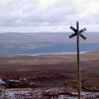 Great view over chilly bare mountain region.