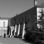 greek monastery with pope