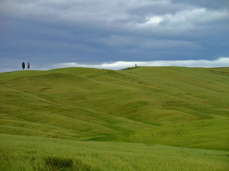 Green and bleu of Val d'Orcia