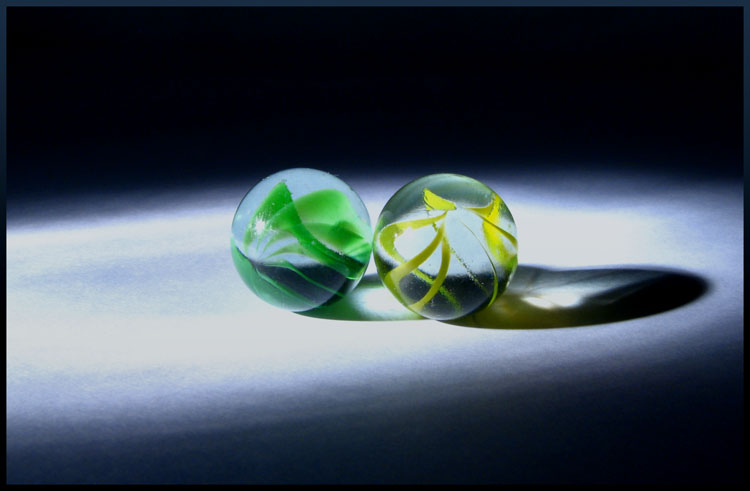 green and yellow marble