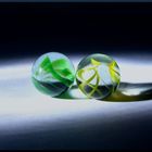 green and yellow marble