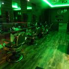 green barber shop - with some red
